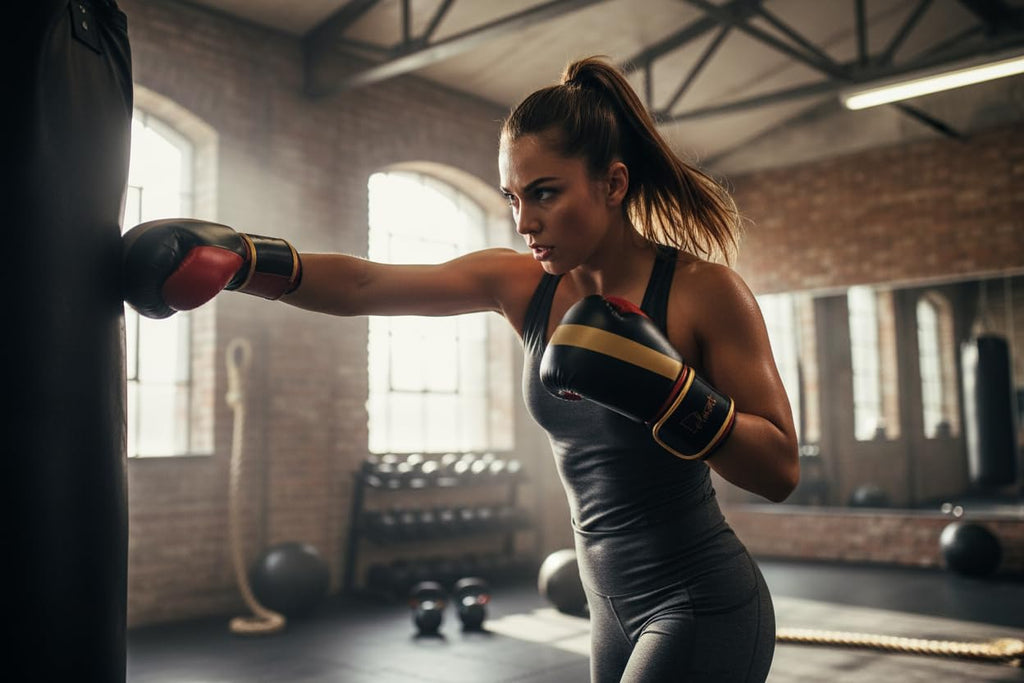 Delmont Boxing Gloves for Men and Women - Heavy Bag, Kickboxing, Sparring & Training Gloves with Multi-Layer Padding, Wrist Support & Breathable Lining