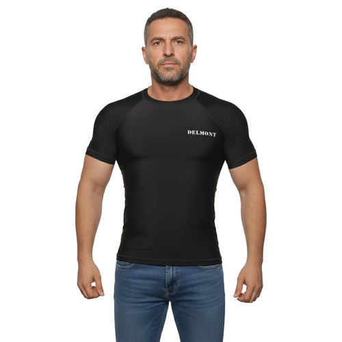 Delmont BJJ Half Sleeves Rash Guard, Training Compression Shirt