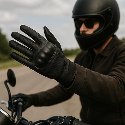 Motorcycle Gloves for Men and Women – Hard Knuckle Biker Gloves with Touchscreen Compatibility, Breathable Mesh, Anti-Slip Grip – Riding Gloves for Motorcycles, Dirt Bikes
