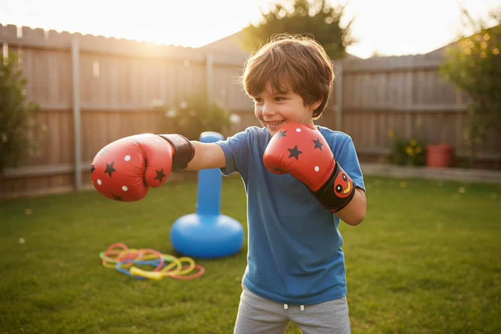 Kids Boxing Gloves – Cartoon Design Training Gloves for Boys & Girls | Comfortable Padding, Secure Wrist Support for Boxing, Kickboxing & Martial Arts