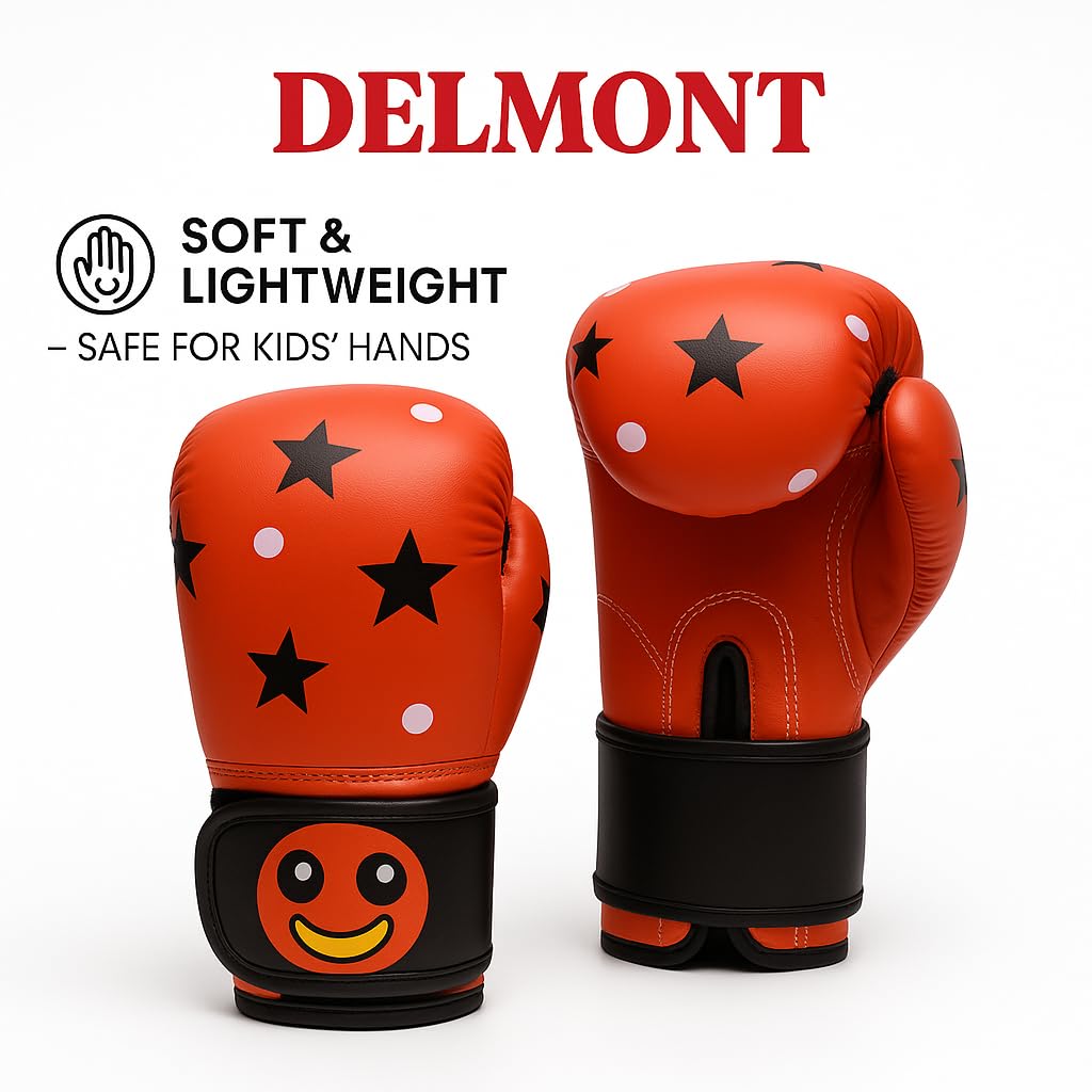 Kids Boxing Gloves – Cartoon Design Training Gloves for Boys & Girls | Comfortable Padding, Secure Wrist Support for Boxing, Kickboxing & Martial Arts
