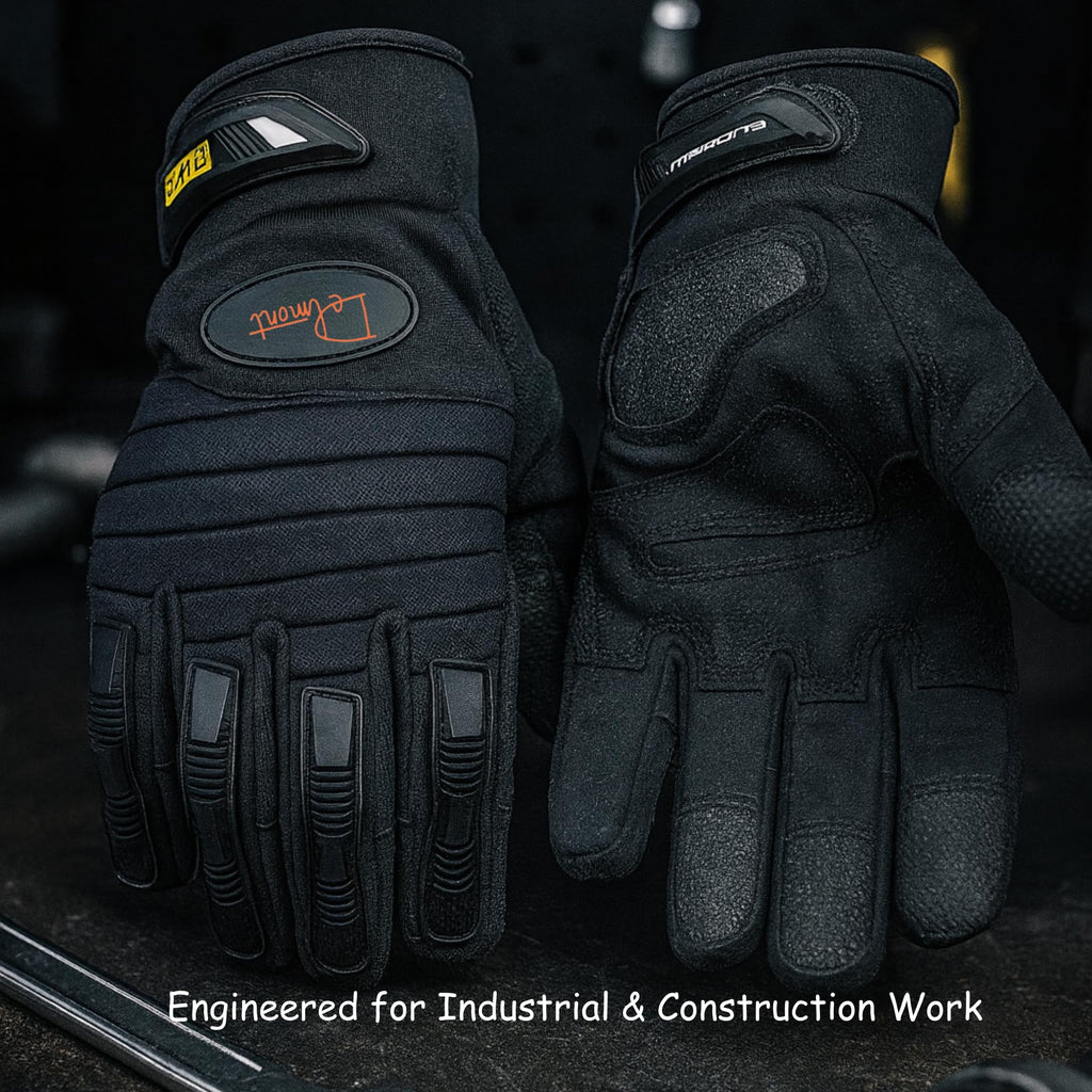 Delmont Tactical Gloves Black Leather, Stealth Operator Strike Patrol Protective Knuckle Motorcycle Gloves for Men & Women, Airsoft Shooting Training Riding Biking Sports Impact Resistant Grip