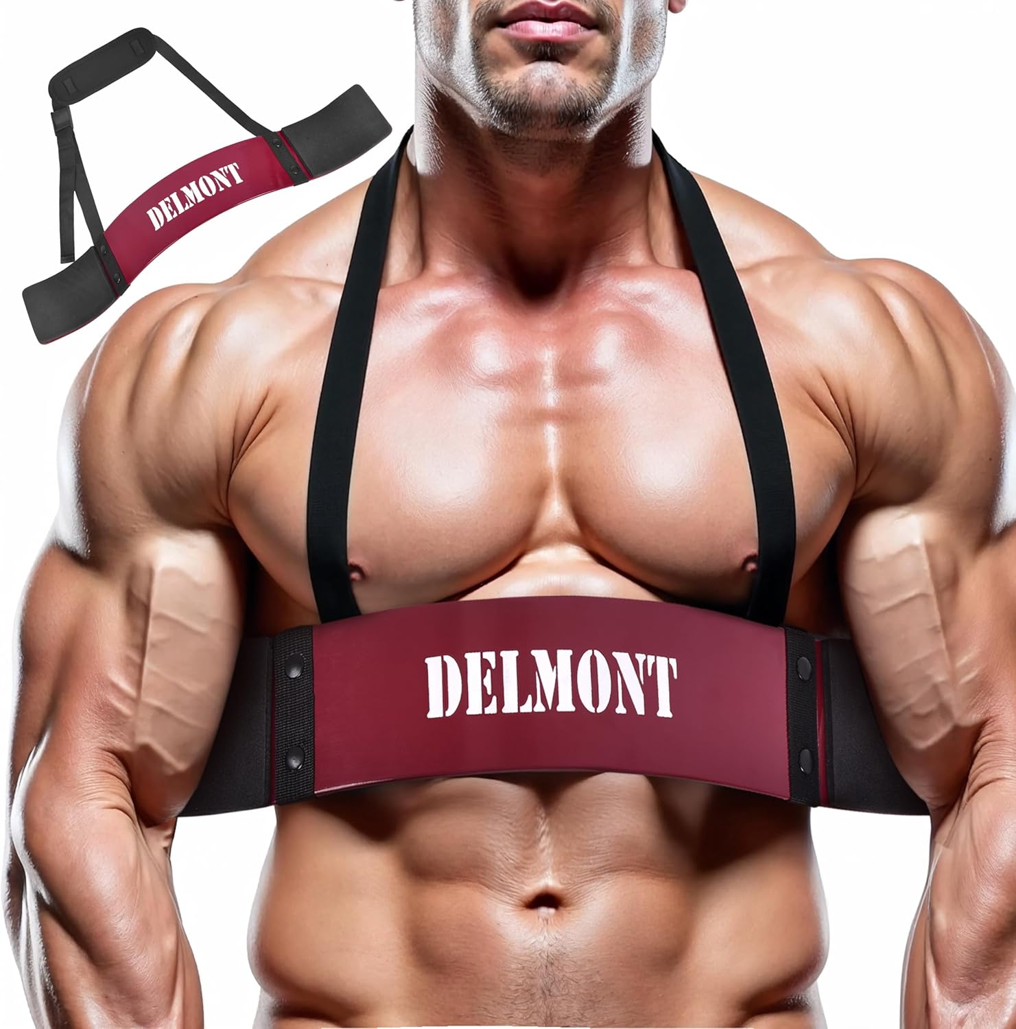Delmont Arm Blaster for Bicep Curl  with Foam Padding & Durable Aluminum Frame