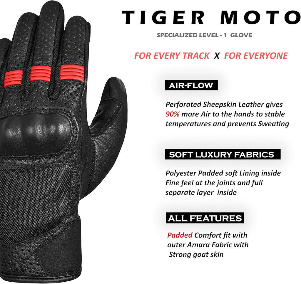 Motorcycle Gloves for Men and Women – Hard Knuckle Biker Gloves with Touchscreen Compatibility, Breathable Mesh, Anti-Slip Grip – Riding Gloves for Motorcycles, Dirt Bikes