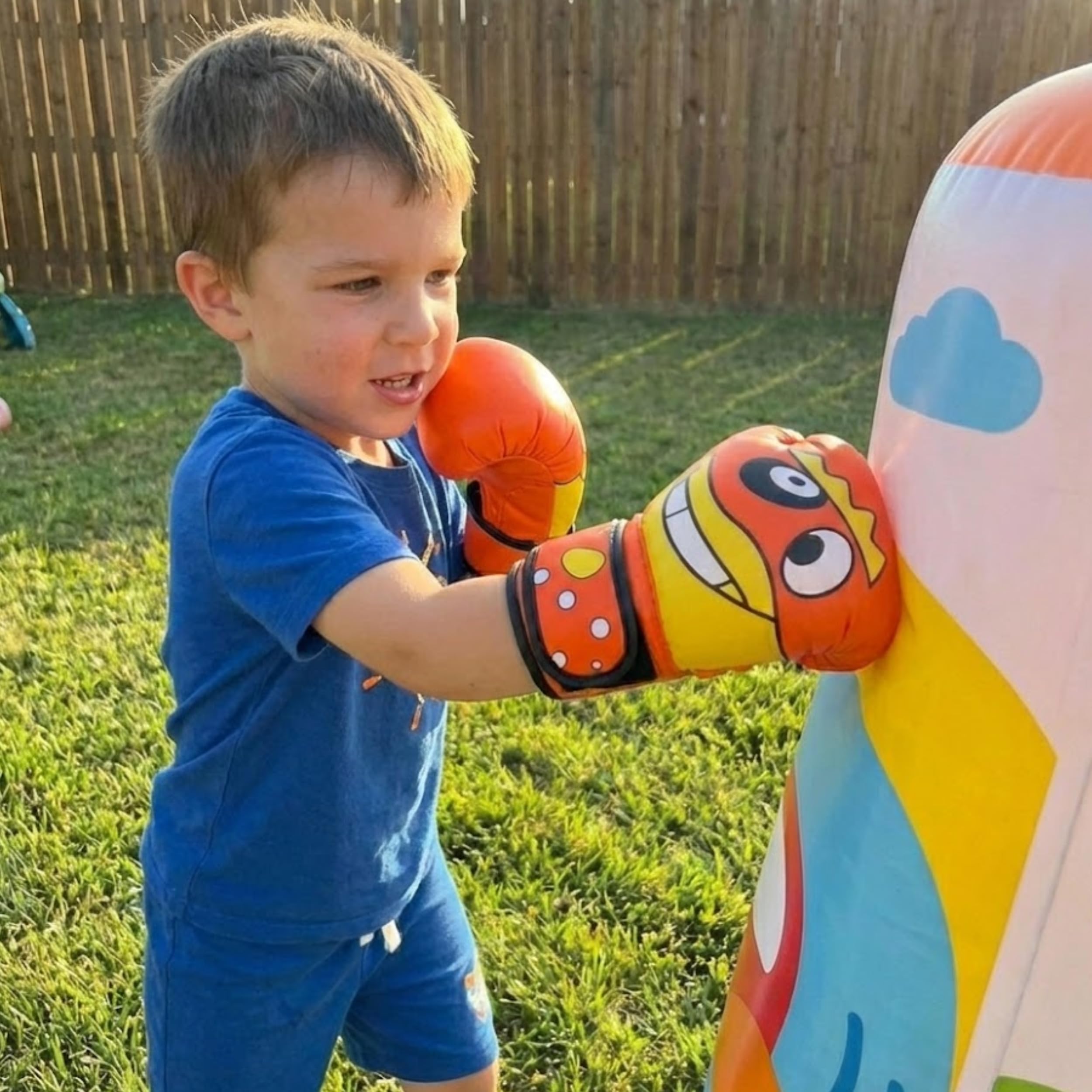 Kids Boxing Gloves – Cartoon Design Training Gloves for Boys & Girls | Comfortable Padding, Secure Wrist Support for Boxing, Kickboxing & Martial Arts