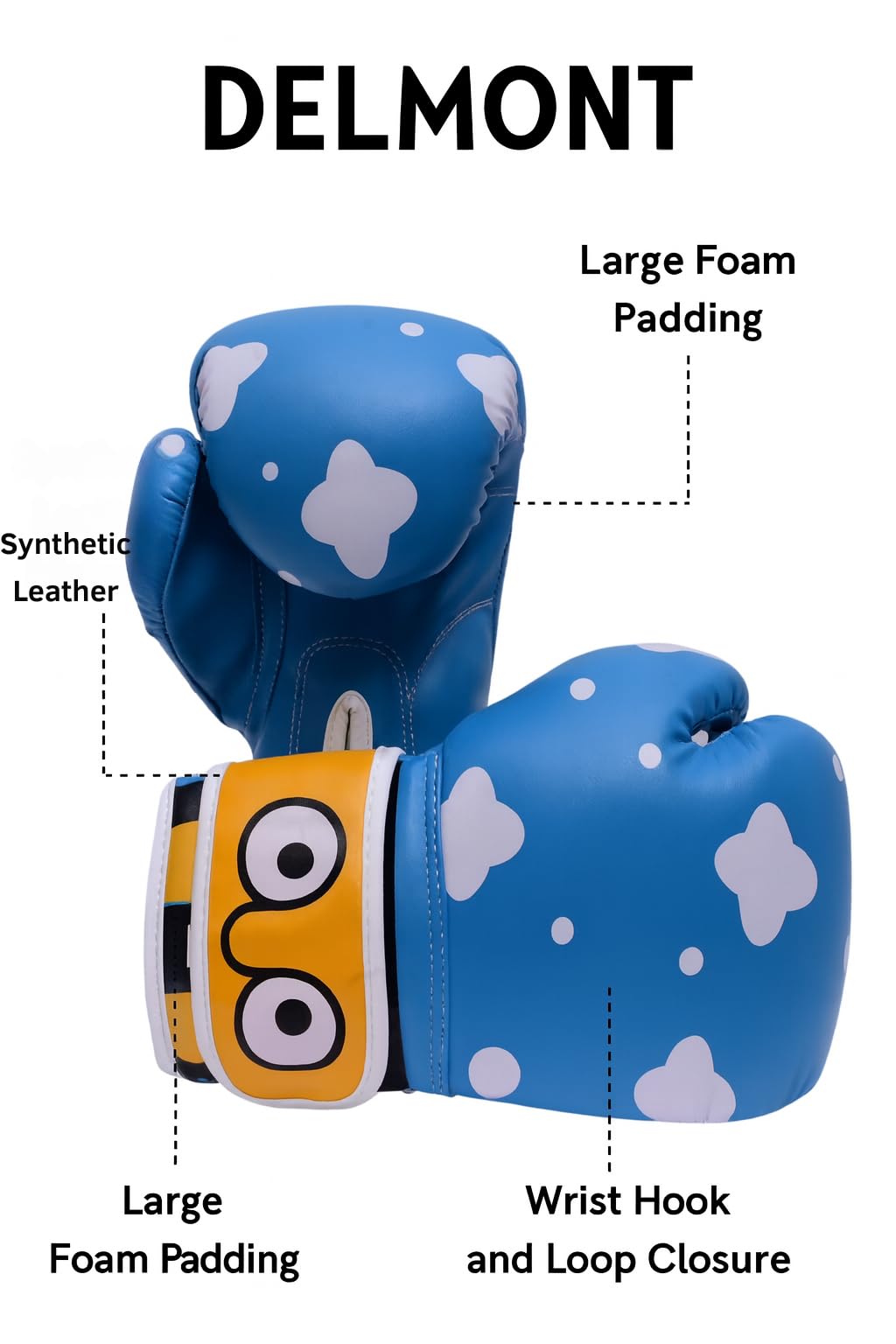 Kids Boxing Gloves – Cartoon Design Training Gloves for Boys & Girls | Comfortable Padding, Secure Wrist Support for Boxing, Kickboxing & Martial Arts
