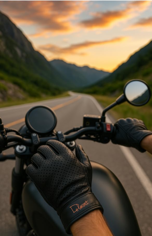 Delmont Tactical Gloves Black Leather, Stealth Operator Strike Patrol Protective Knuckle Motorcycle Gloves for Men & Women, Airsoft Shooting Training Riding Biking Sports Impact Resistant Grip