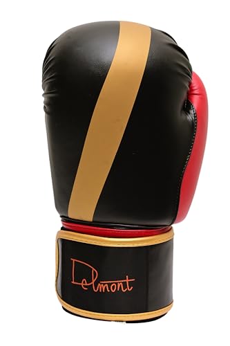 Delmont Boxing Gloves for Men and Women - Heavy Bag, Kickboxing, Sparring & Training Gloves with Multi-Layer Padding, Wrist Support & Breathable Lining